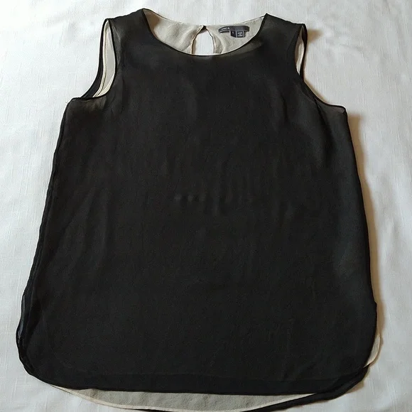 Vince black silk tank top - Picture 5 of 11